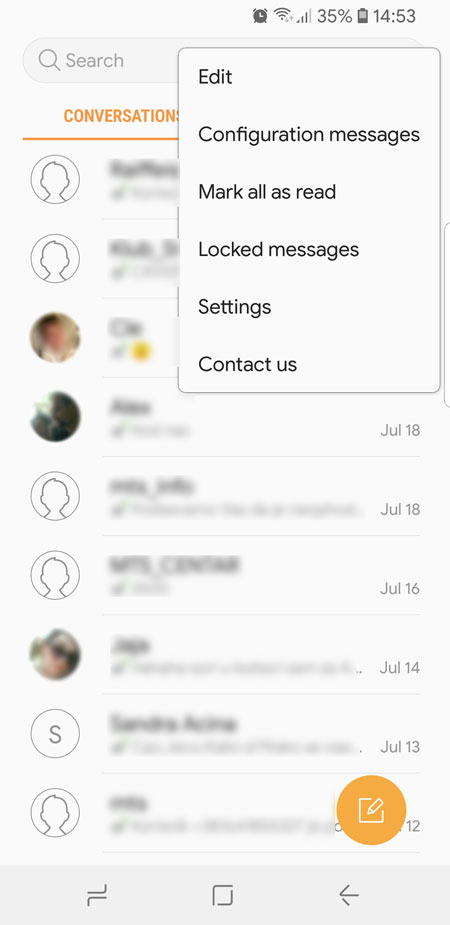 how do i block text messages on my galaxy s23