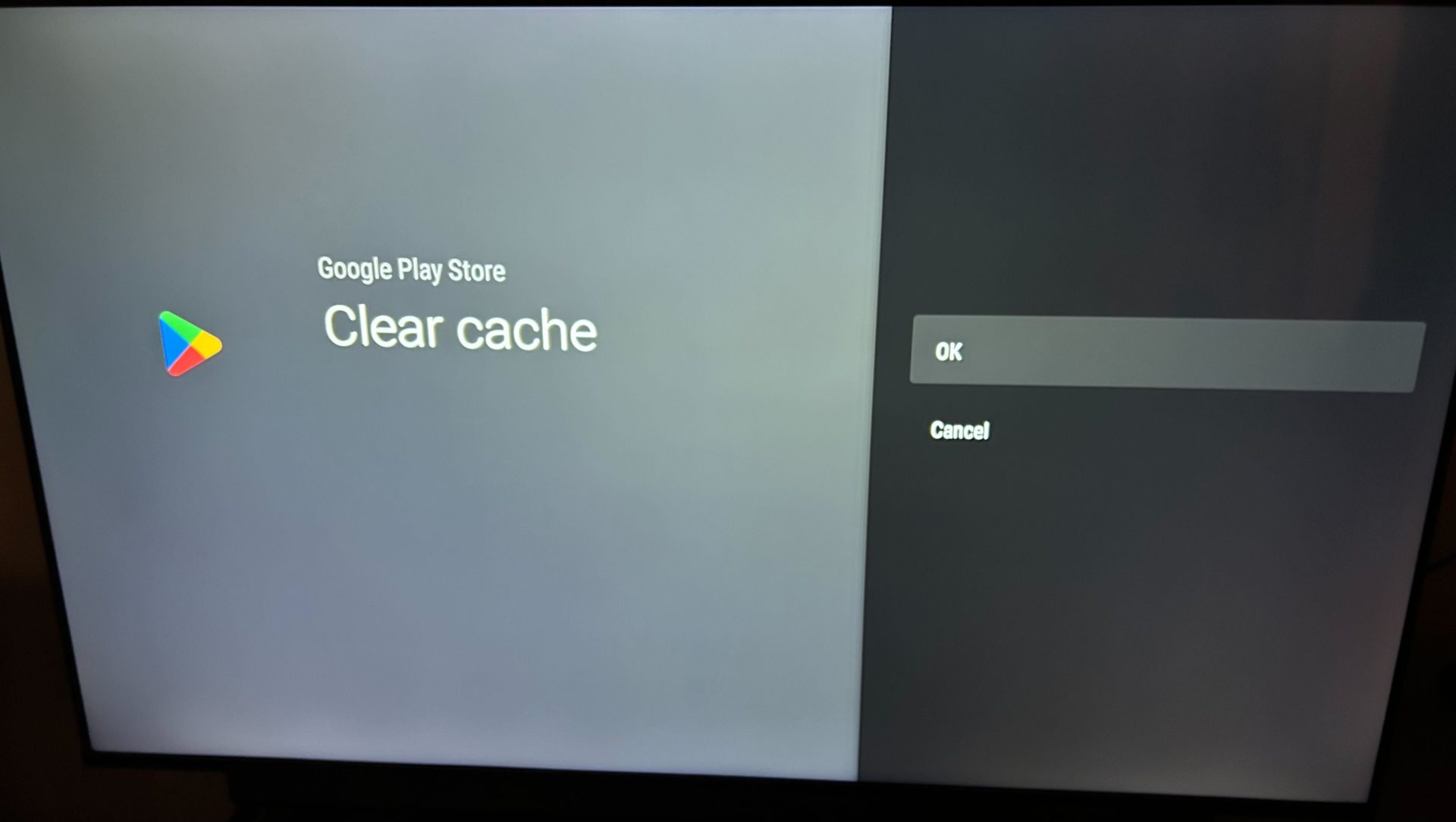 Android TV app cache data