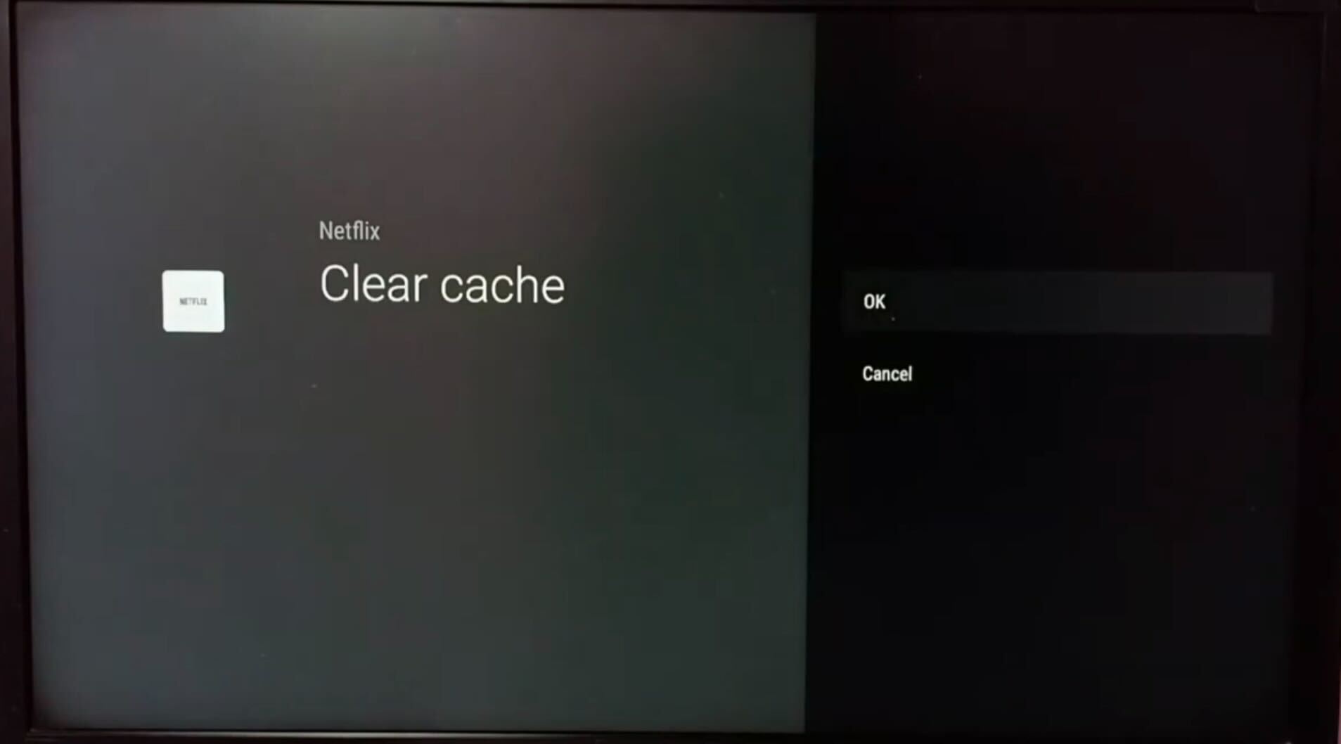Google TV Clear cache of an app