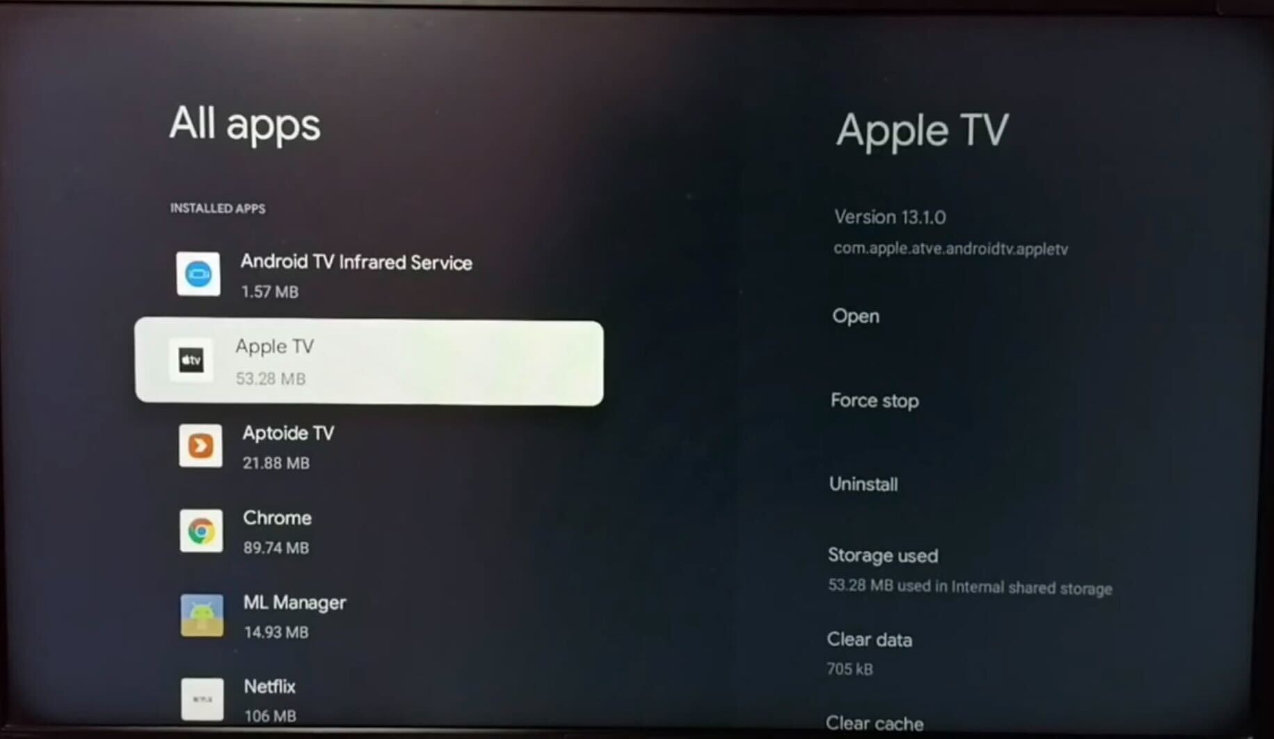 Google TV all apps