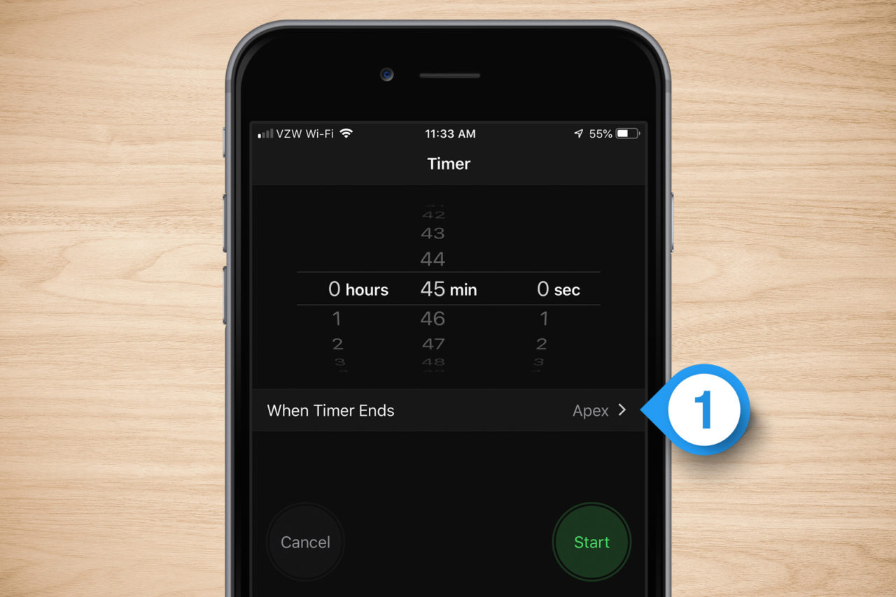 Sleep Timer di iPhone