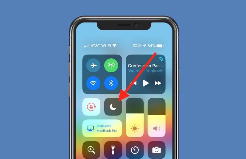 Do Not Disturb Toggle in Control Center Off