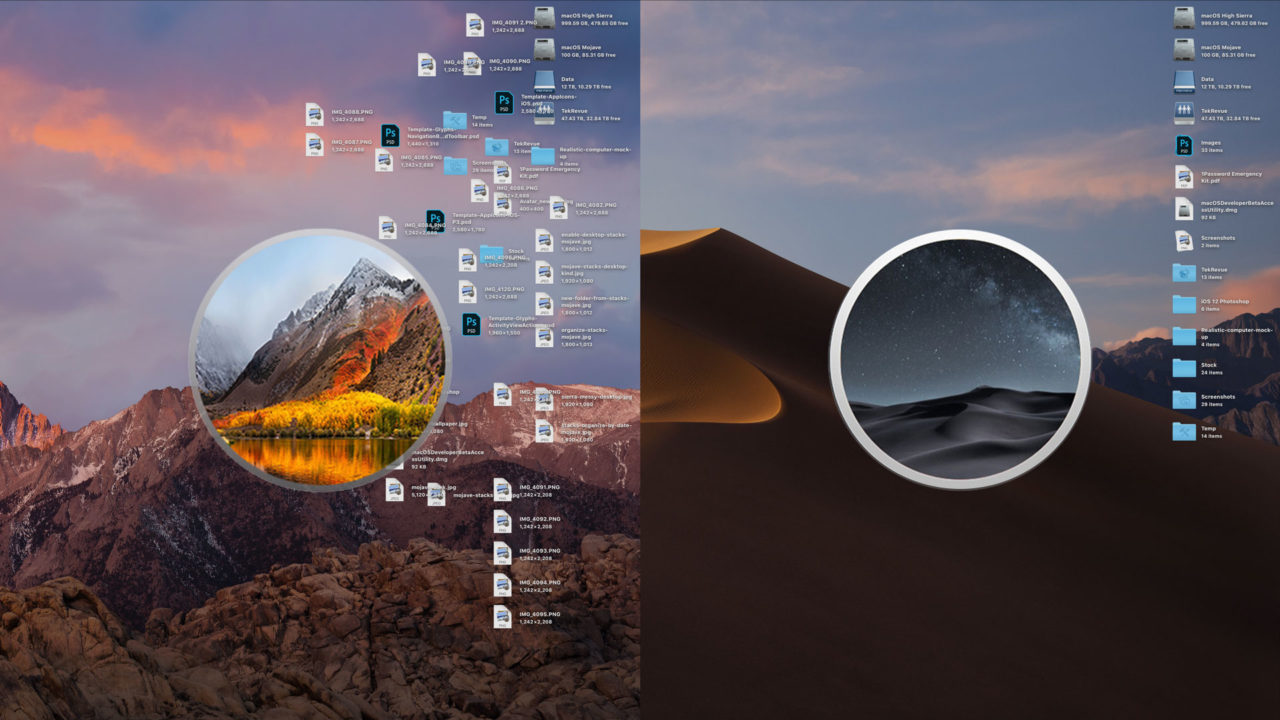 macos mojave stacks cleanup desktop