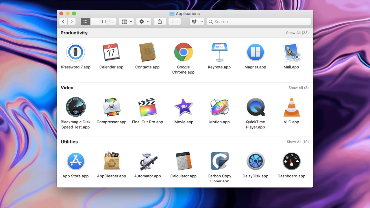 app categories mac