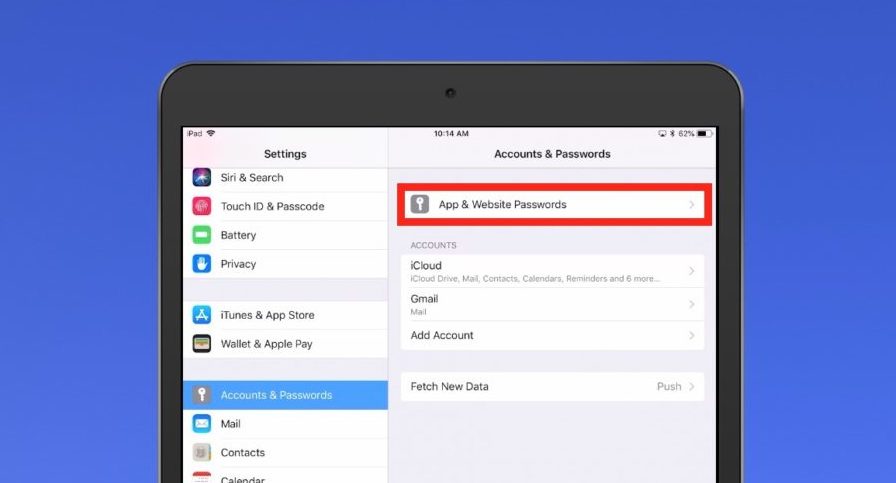 Find Password on iOS 11 Under Settings