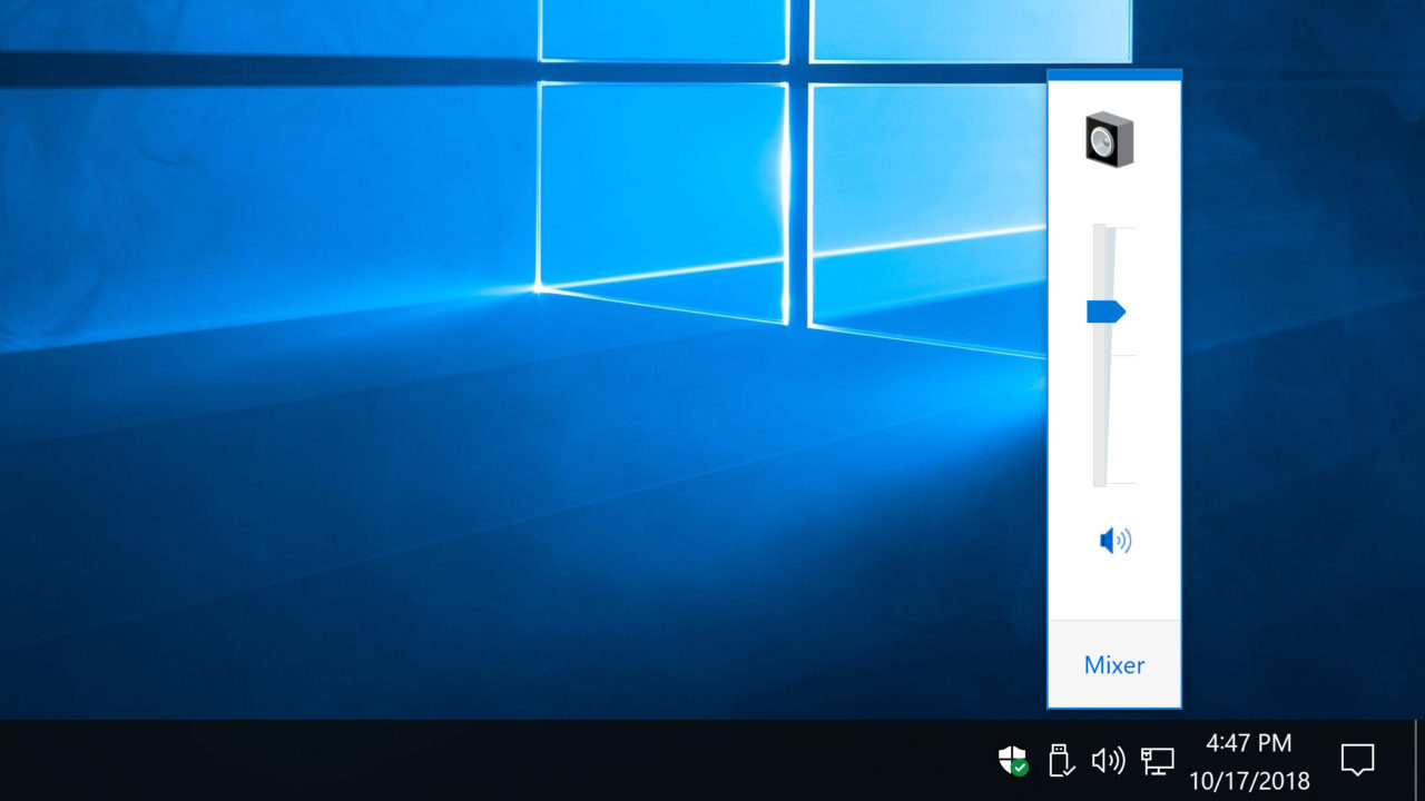 old volume slider windows 10