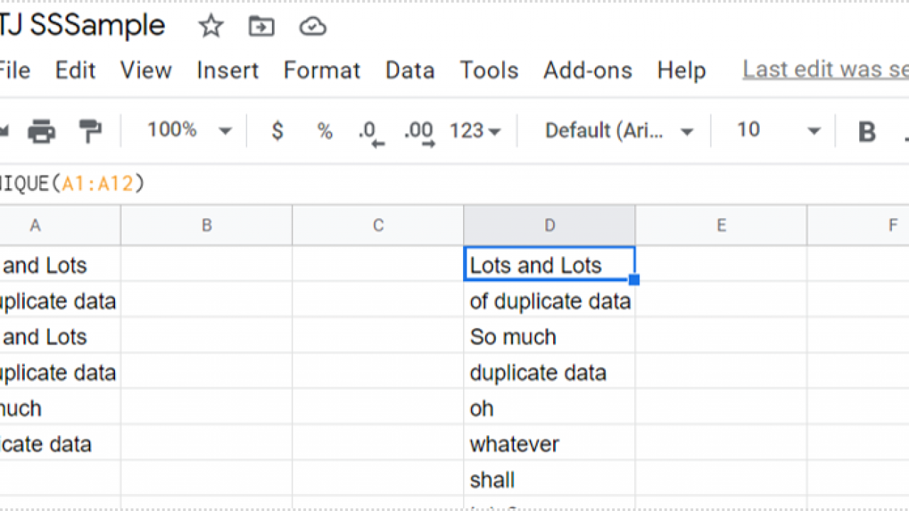 How to Remove Duplicates in Google Sheets