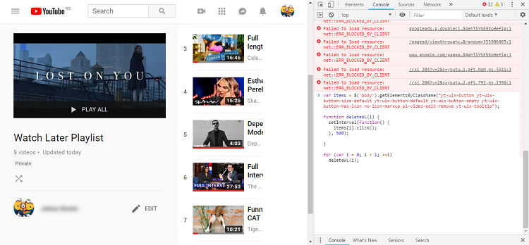How To Delete All Watch Later Videos On Youtube - delete all my videos from roblox