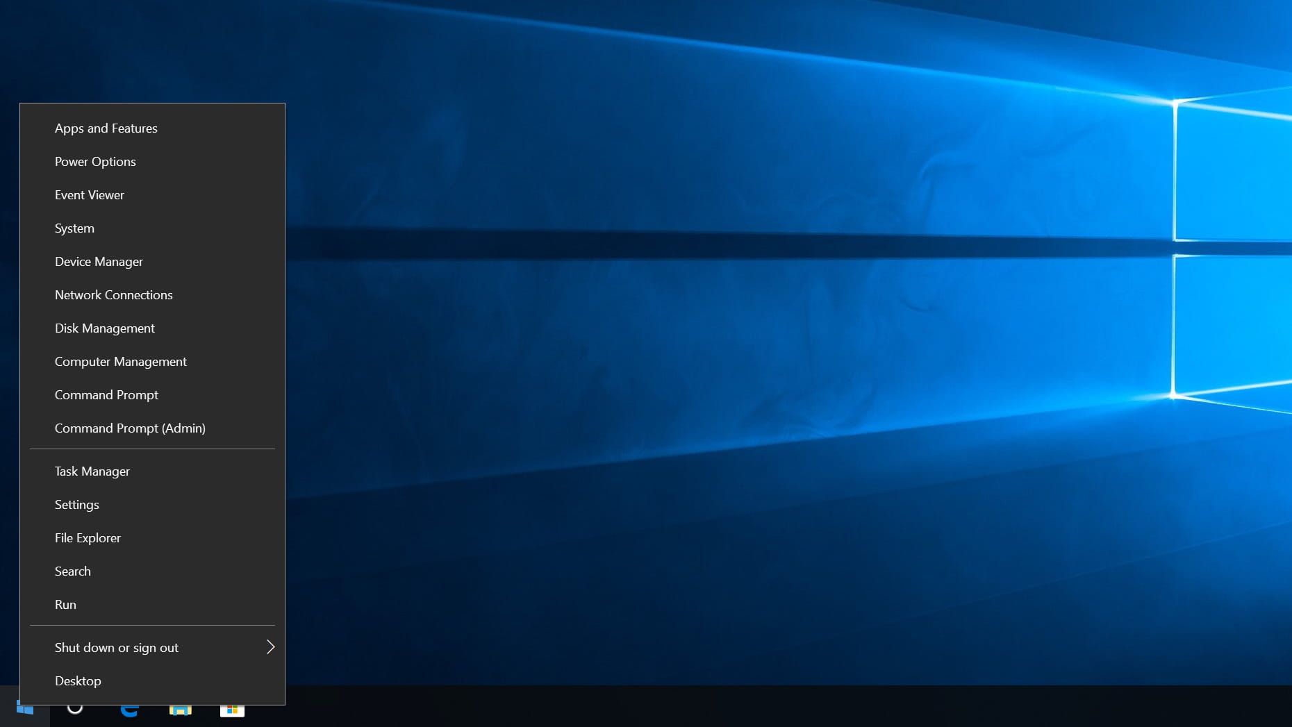 windows 10 power user menu