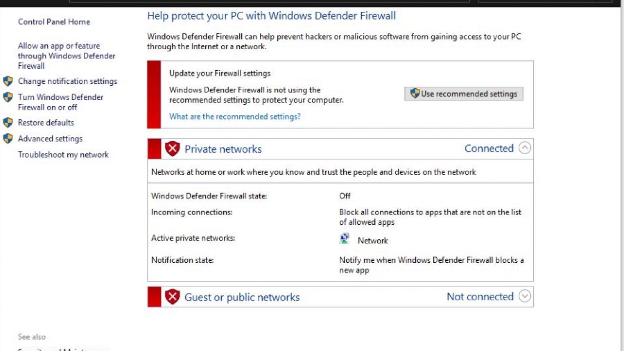 How to block programs in Windows Defender Firewall