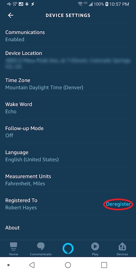 registering alexa dot