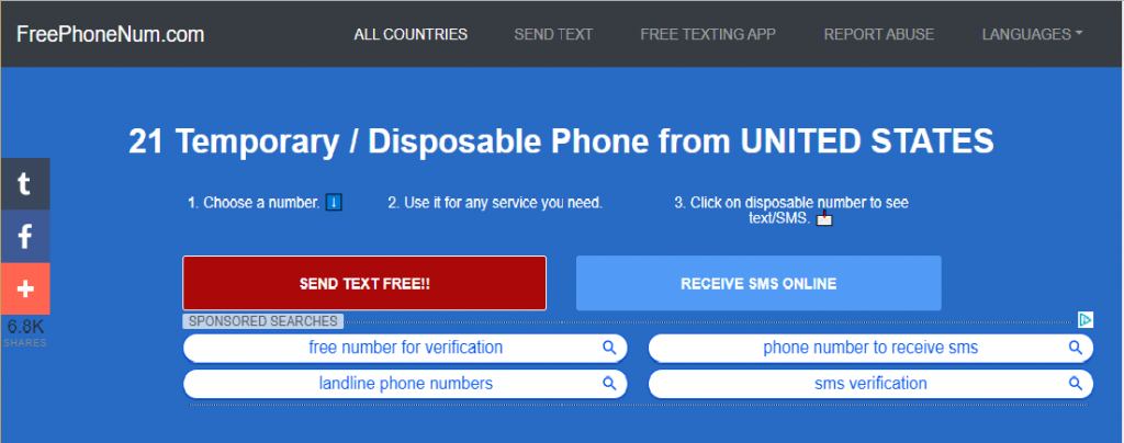 longest free burner phone number app android
