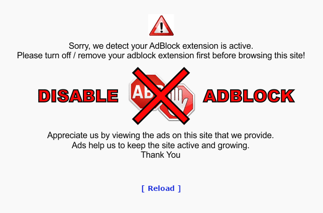 How to disable your adblocker on