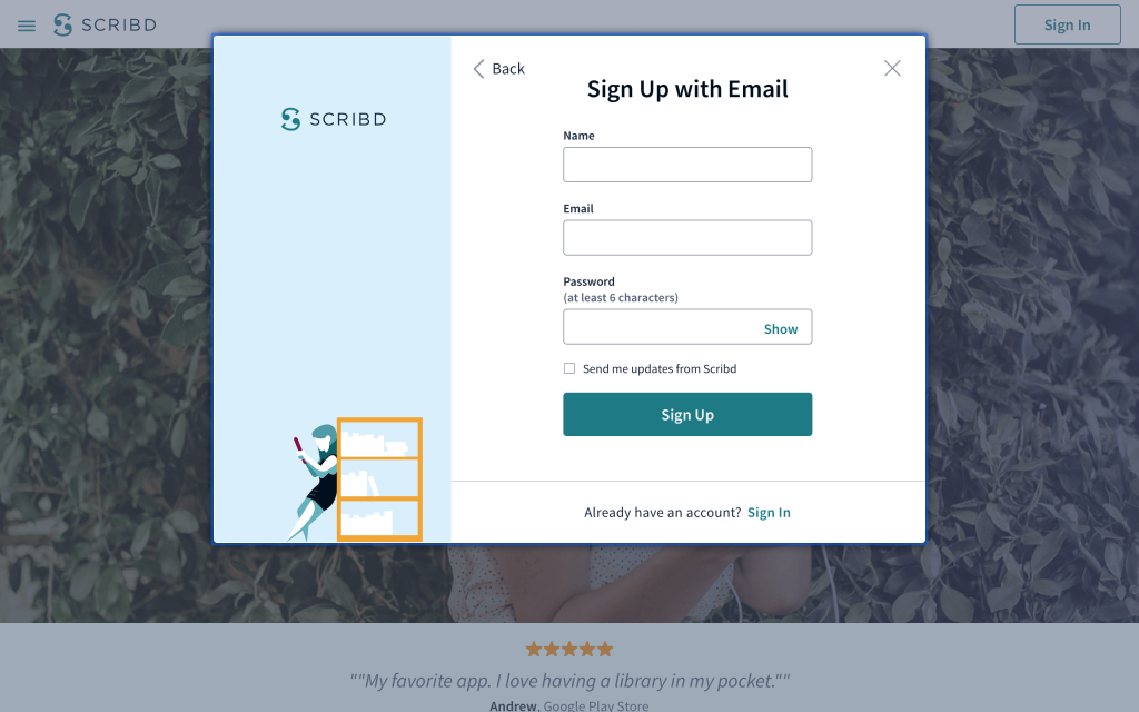 Scribd login