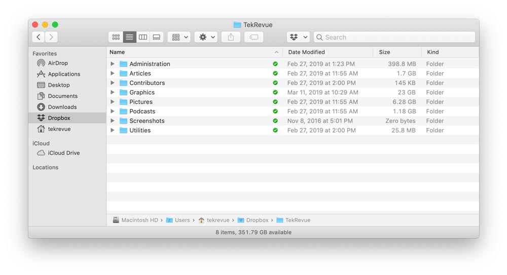 dropbox mac finder sidebar