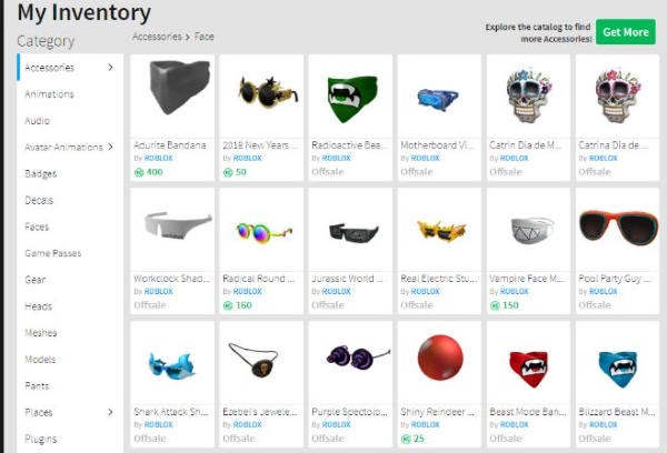 Roblox Avatar Page