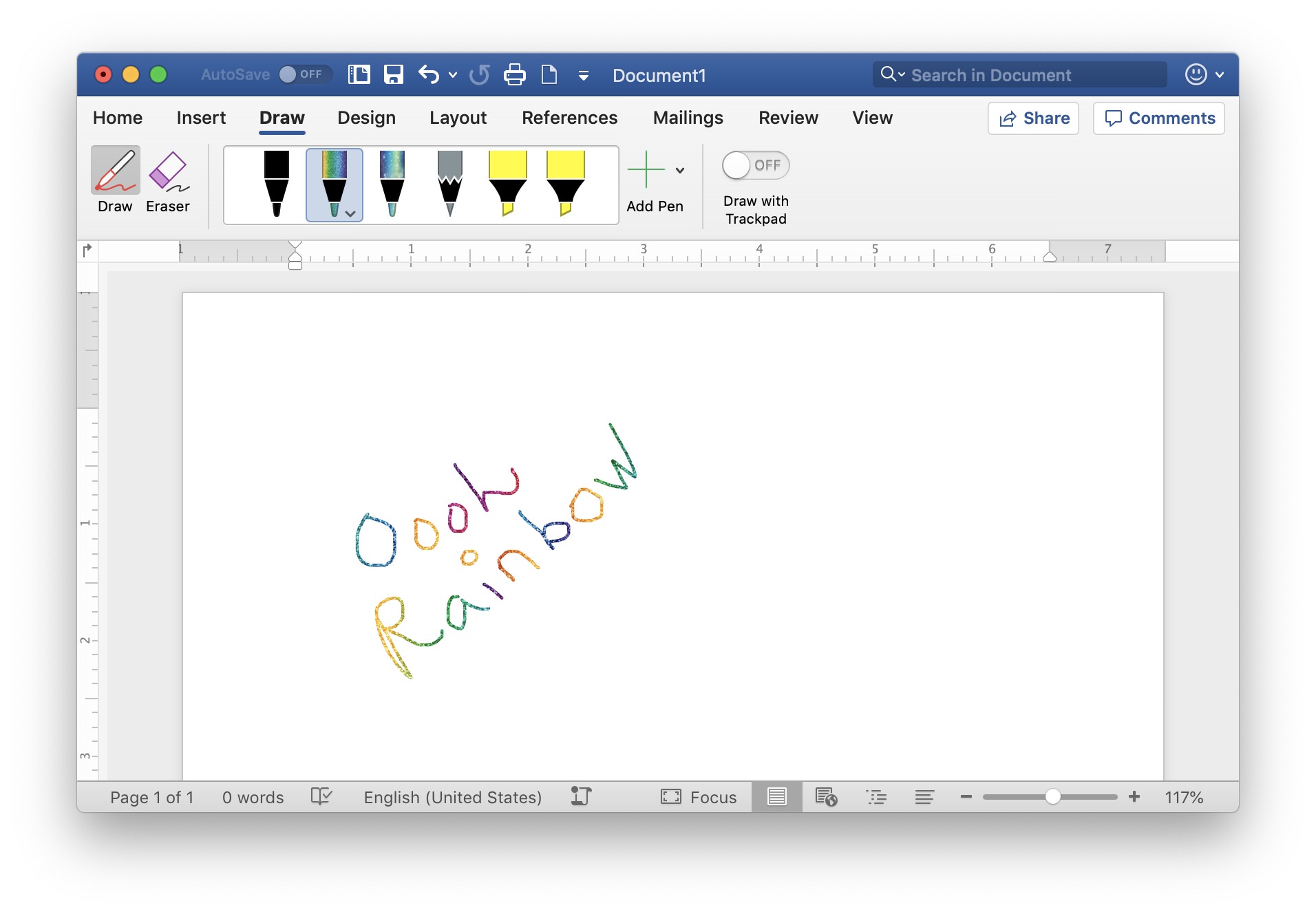 draw in word for mac