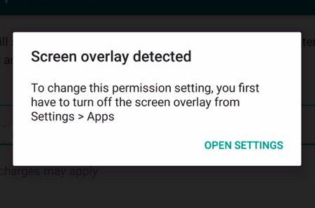 Turn Off Screen Overlay on Android