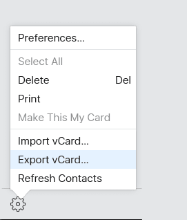 how to export icloud contacts