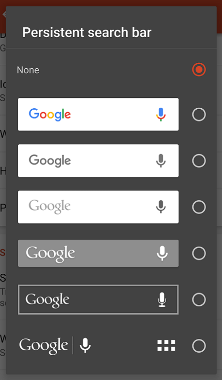 nova search bar