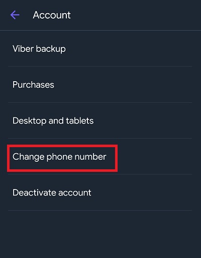 Viber how to change number