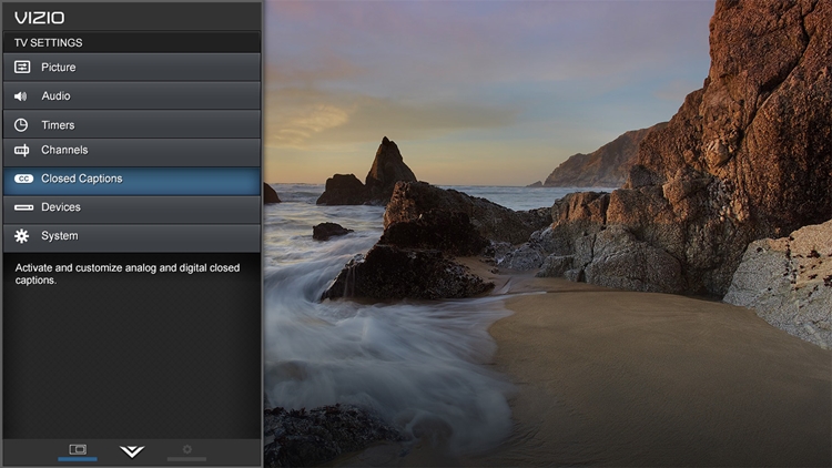 Vizio TV How to Turn on or off Closed Captioning