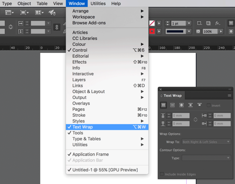 Wrap Text in Adobe InDesign