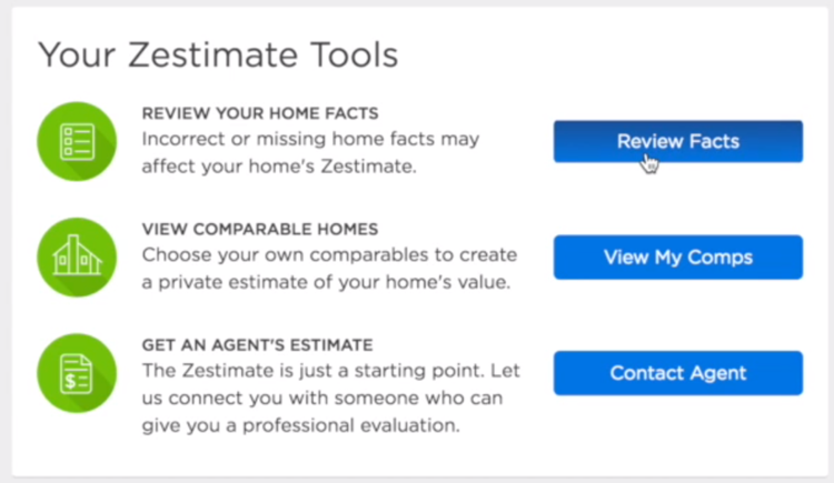 Zestimate how to change it