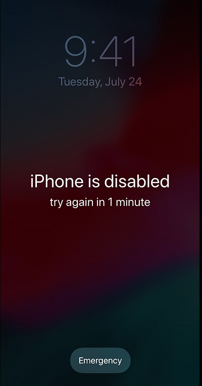 unlock a disabled iPhone