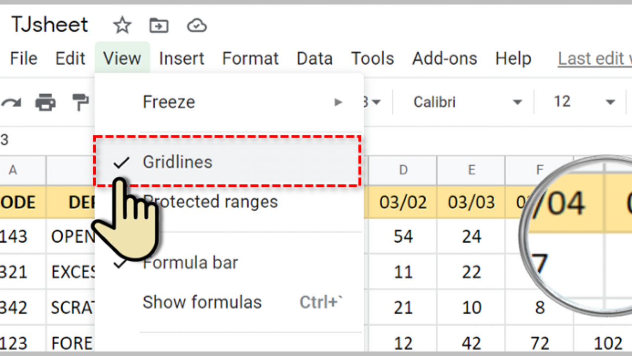 How To Hide Grid Lines in Google Sheets
