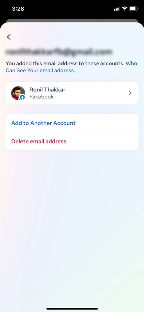 facebook email ulash