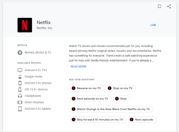 netflix on google home