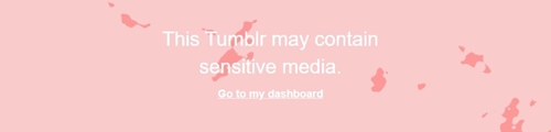 This Tumblr may Contain Sensitive Media