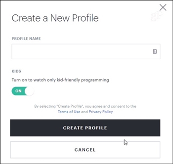 create a new profile