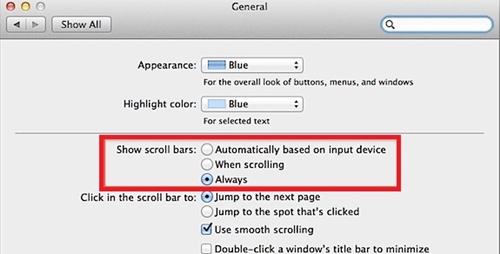 scrollbars