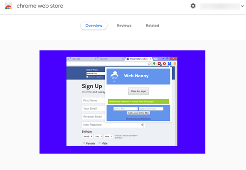 web nany chrome extension review