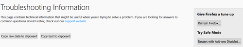 Firefox Troubleshooting