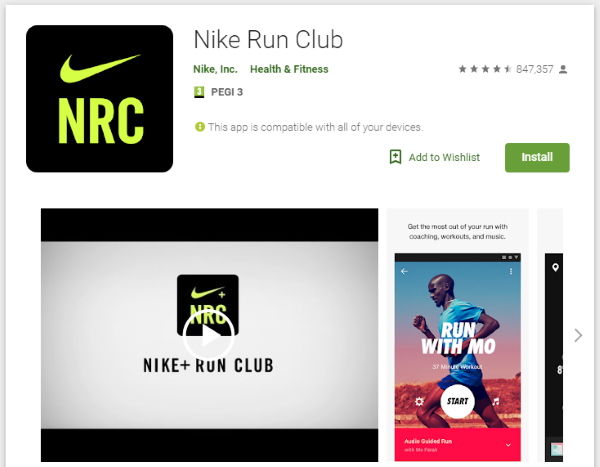 from Miles to Kilometers in Nike Run Club