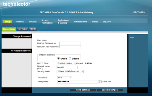 Router site setup