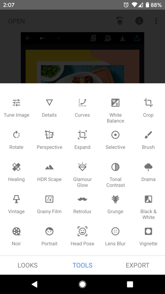 Snapseed Tools