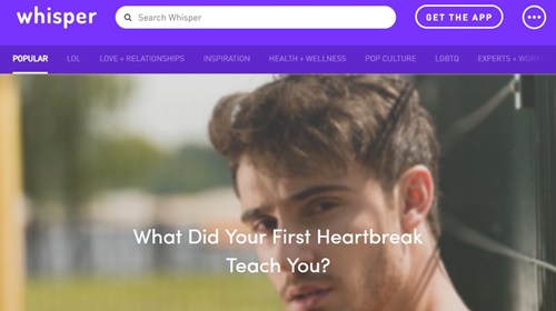 Whisper Front Page