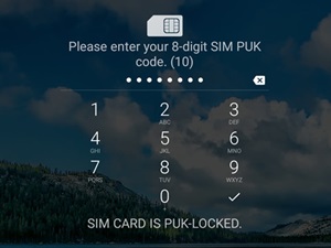 enter puk code verizon photo