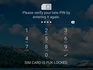 unlock sim new pin verify