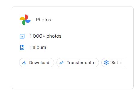 Google Dashboard Photos