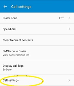 android call settings