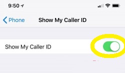 show my caller id