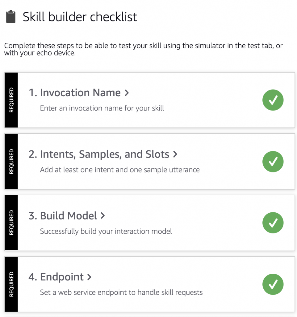 skill builder checklist