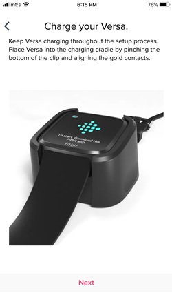 pairing a fitbit versa