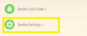 device settings