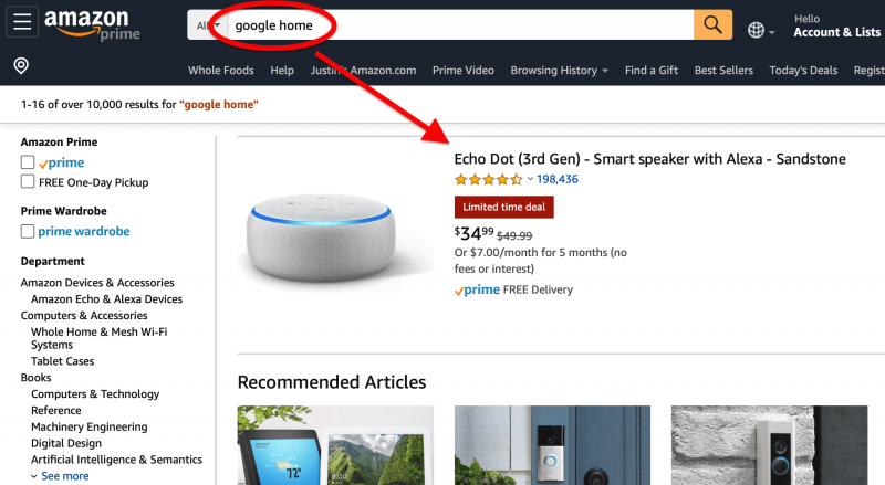 vincular amazon music con google home